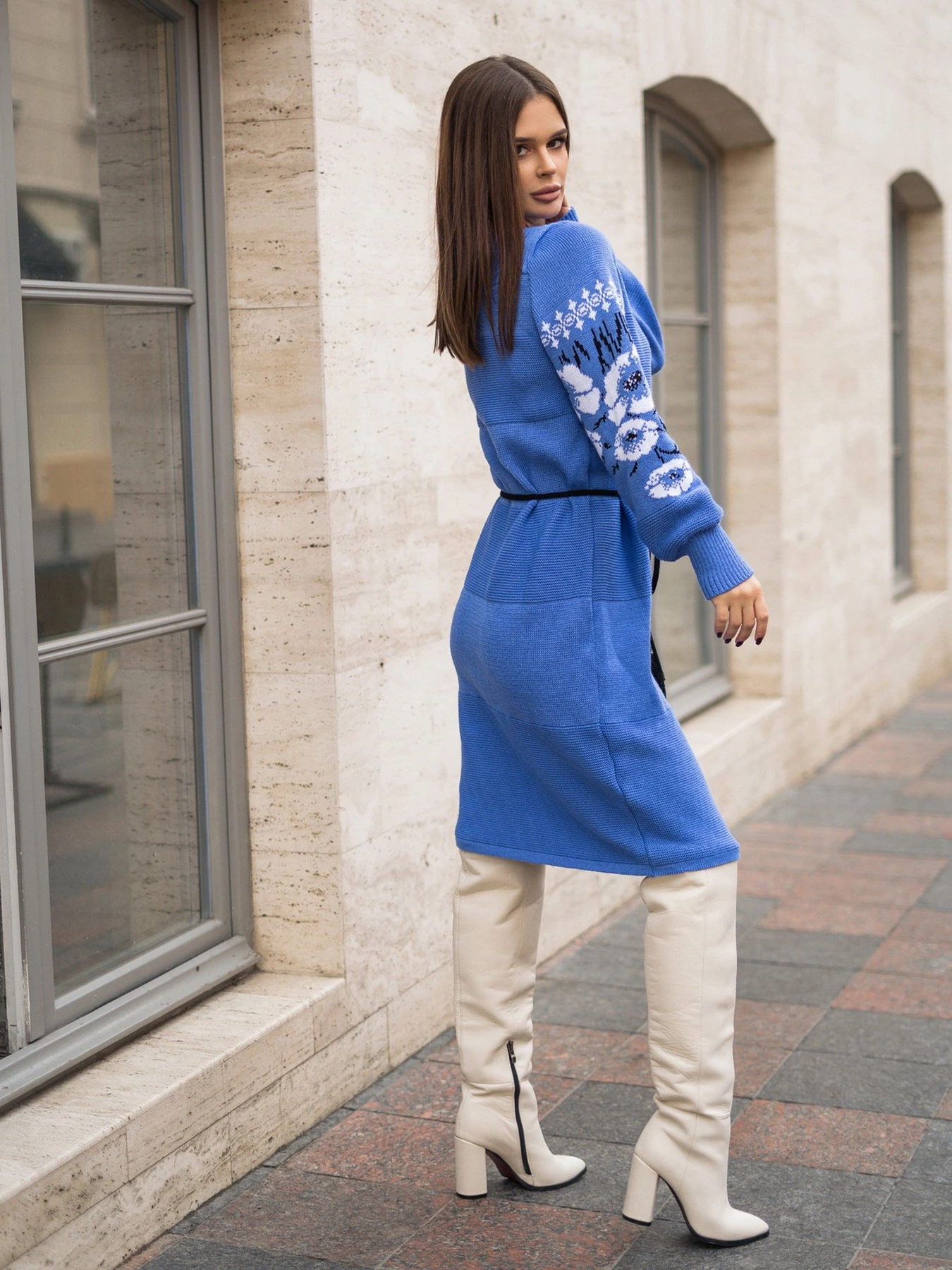 Вышиванки ISSA Plus модель WN20-192_blue Вышиванки ISSA Plus модель WN20-192_blue Фото