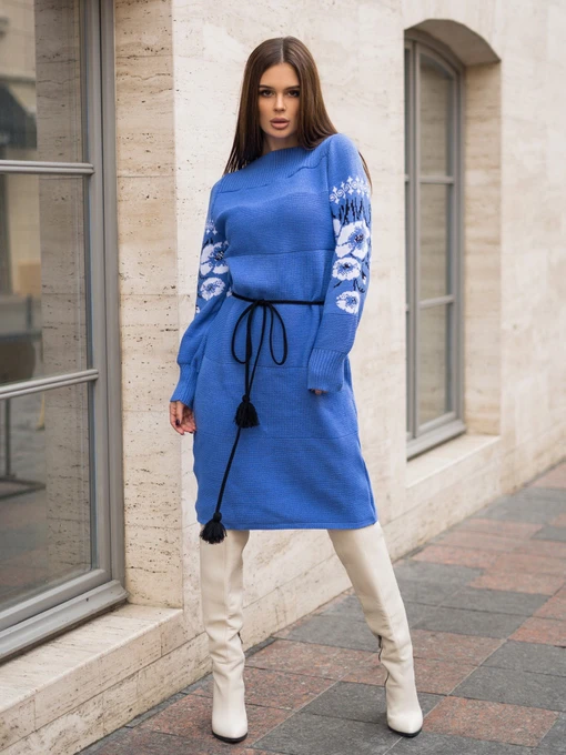 Вышиванки ISSA Plus модель WN20-192_blue Фото