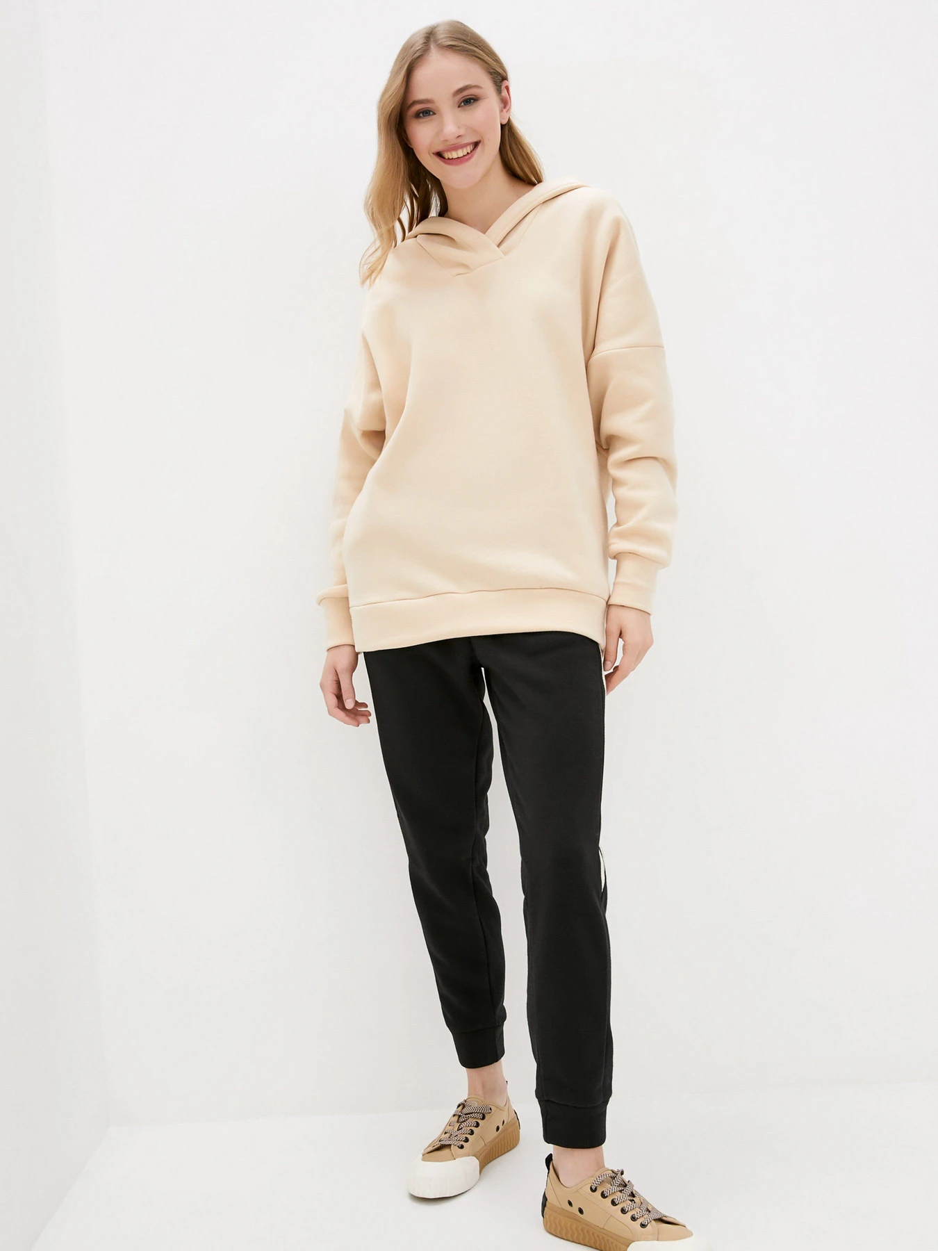 Худи и свитшоты ISSA Plus модель 12323_beige Фото