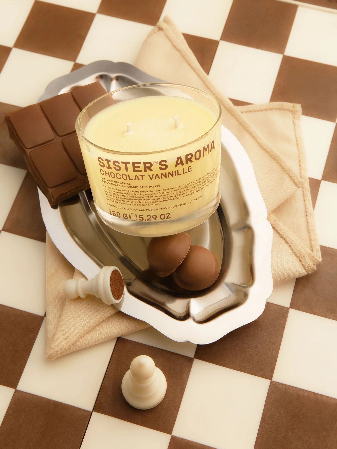 Ароматическая свеча Chocolat Vannille Sister’s Aroma модель 4820227785445 Ароматическая свеча Chocolat Vannille Sister’s Aroma модель 4820227785445 Фото