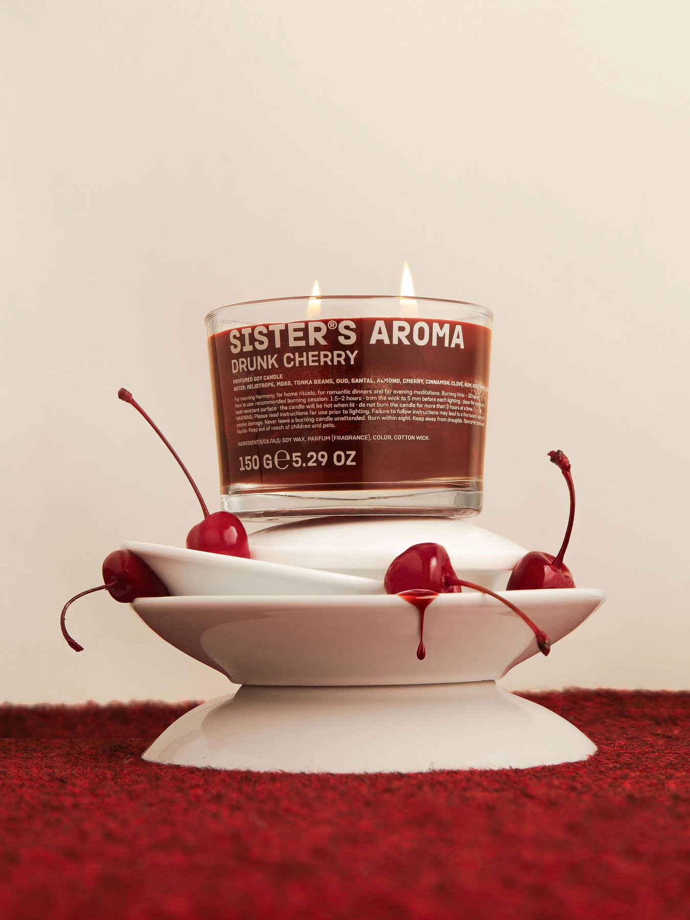 Ароматическая свеча Drunk Cherry Sister’s Aroma модель 4820227785452 Ароматическая свеча Drunk Cherry Sister’s Aroma модель 4820227785452 Фото