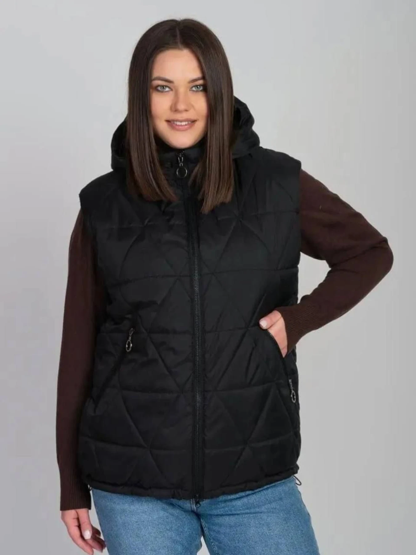 Куртки и дубленки UVENTUM модель LR-10-vest-BLC Фото