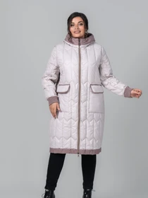 Куртки та дублянки All Posa модель ap102096p-dimchasta-troqnda-kremovij Фото