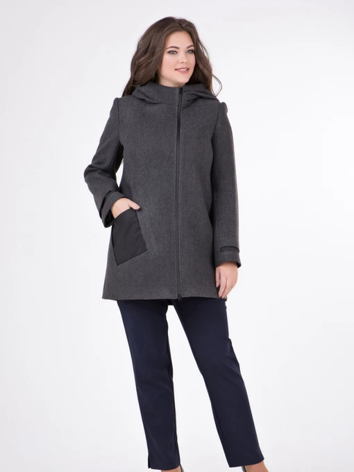 Пальта та плащі All Posa модель ap1197-3p-srij-smuzhka Фото