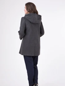 Пальта та плащі All Posa модель ap1197-3p-srij-smuzhka Фото