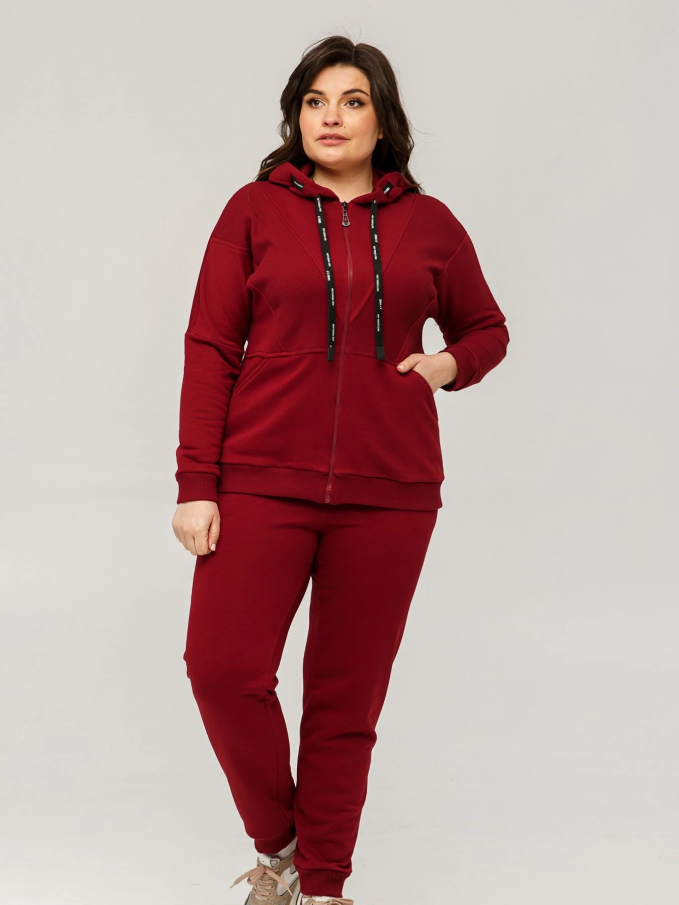 Костюми All Posa Комплект (кофта+штани) модель ap101438p-bordo Костюми All Posa Комплект (кофта+штани) модель ap101438p-bordo Фото