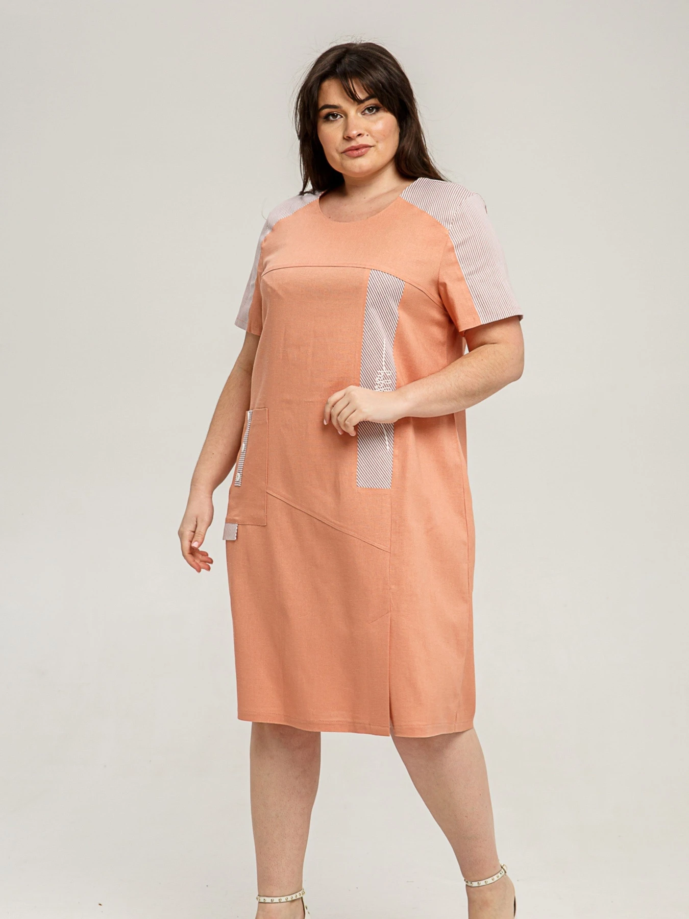 Платья All Posa модель ap101431p-persik Фото