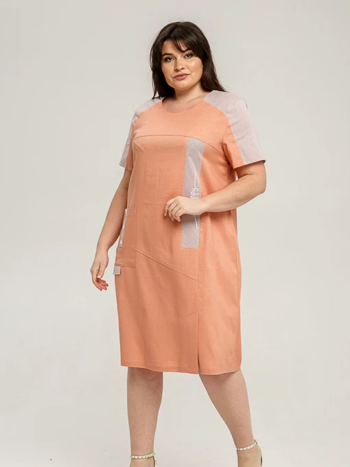 Платья All Posa модель ap101431p-persik Фото