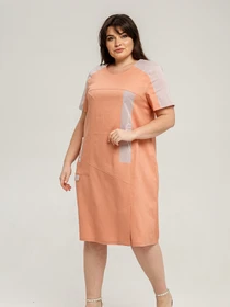 Платья All Posa модель ap101431p-persik Фото