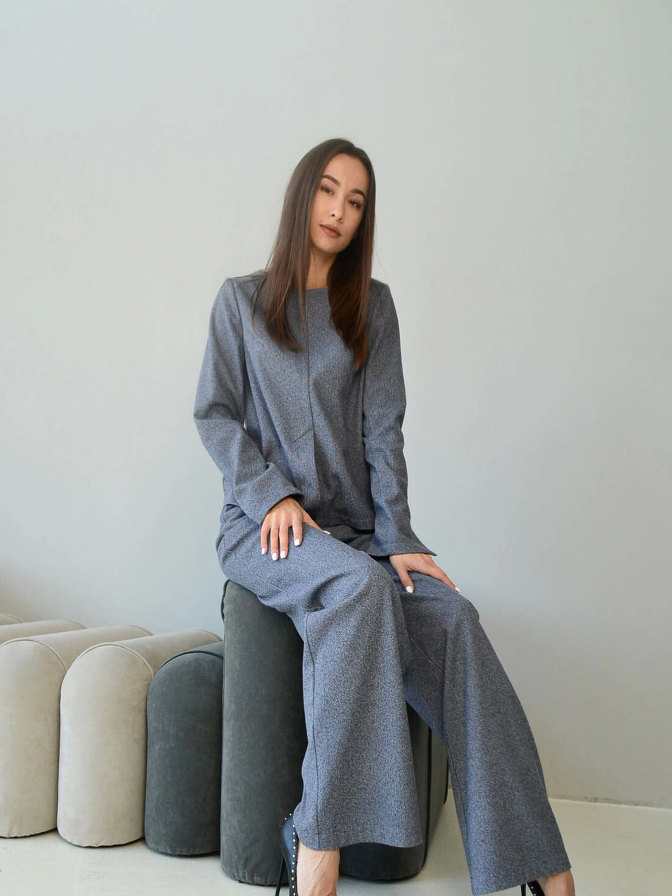Сорочки RiMari модель 0923-srij-dzhins Фото