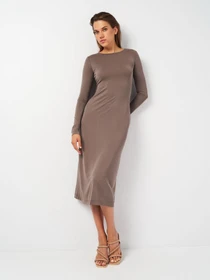 Платья H&M модель 2001006ral_Серо-бежевый Фото