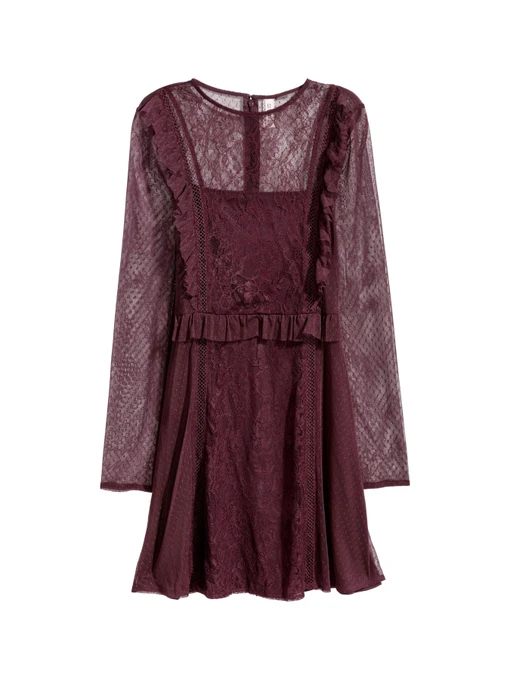 Платья H&M модель 5356606log_Сливовый Фото