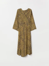 Платья H&M модель 7384019RP12_горчичный с узором Фото