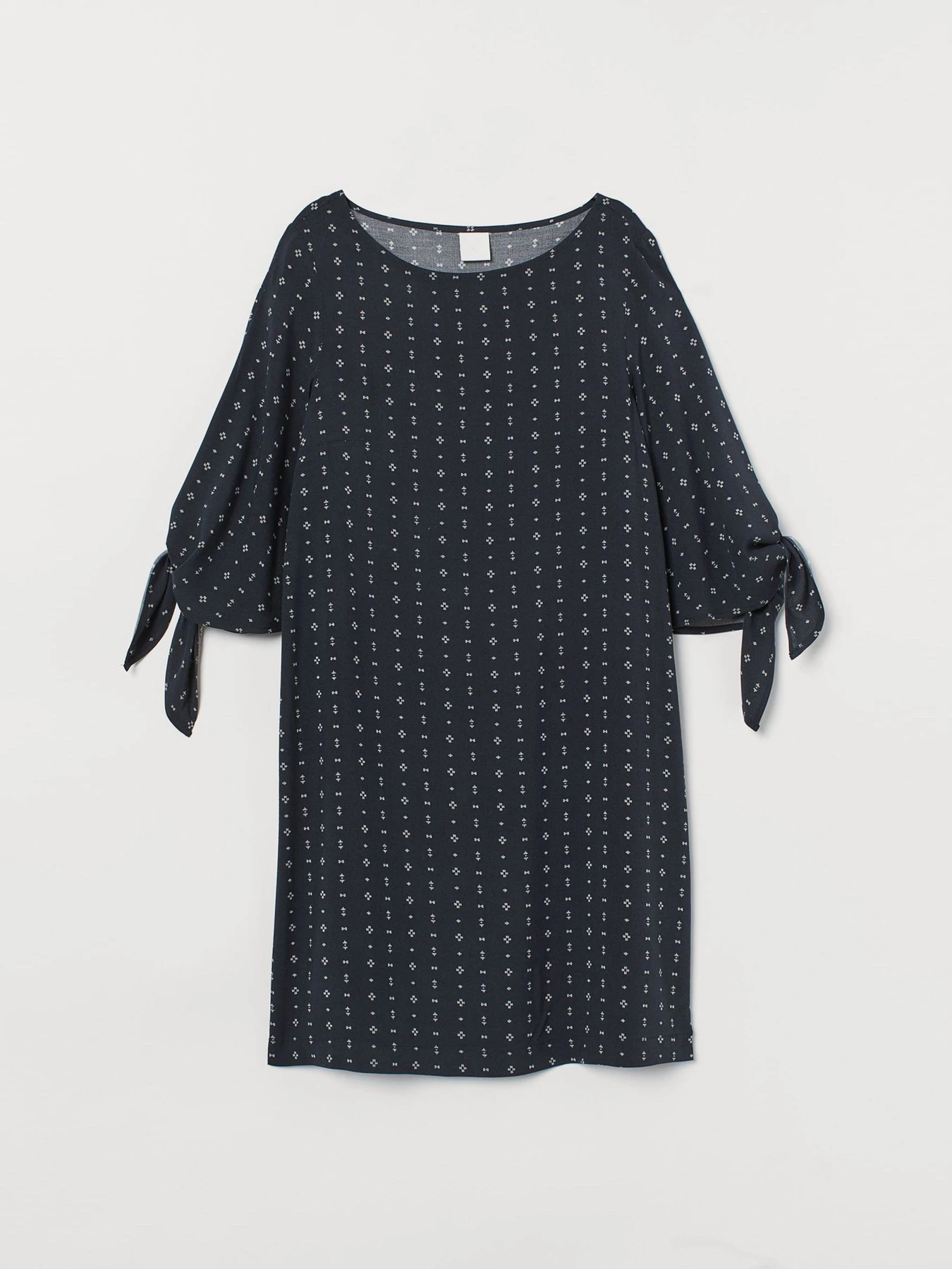 Платья H&M модель 7537240sm_темно-синий с узором Фото