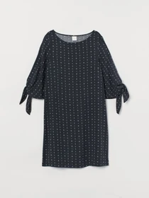 Платья H&M модель 7537240sm_темно-синий с узором Фото