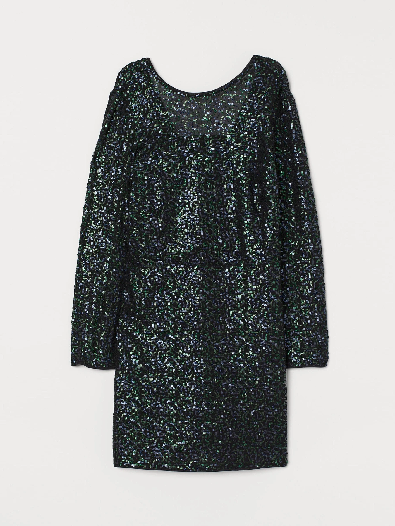Платья H&M модель 8273490sm_черный зеленый рисунок Фото