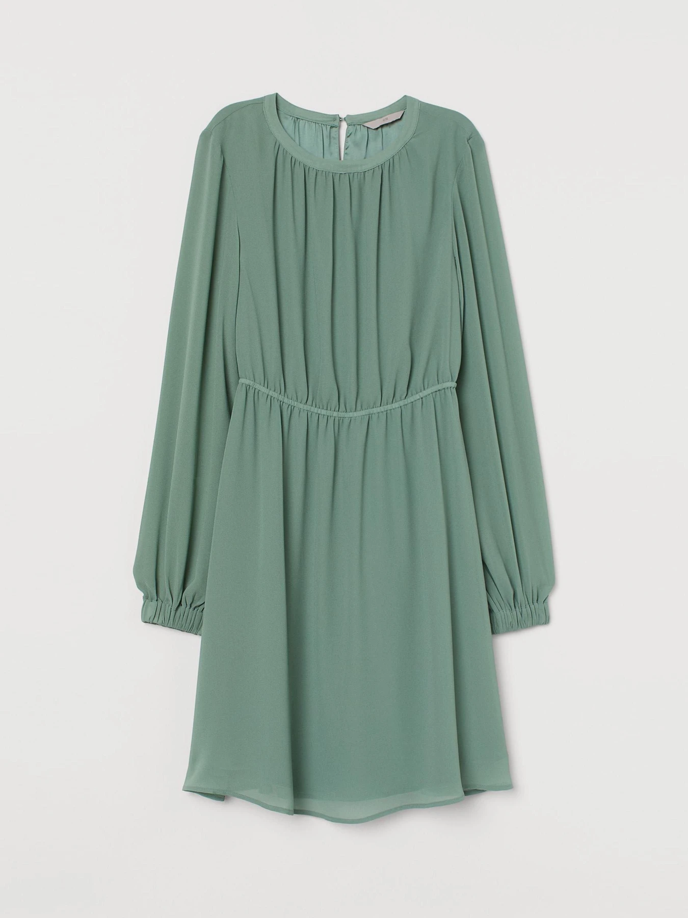 Платья H&M модель 8538391wer_Зеленый вымытый Фото