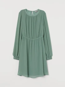 Платья H&M модель 8538391wer_Зеленый вымытый Фото