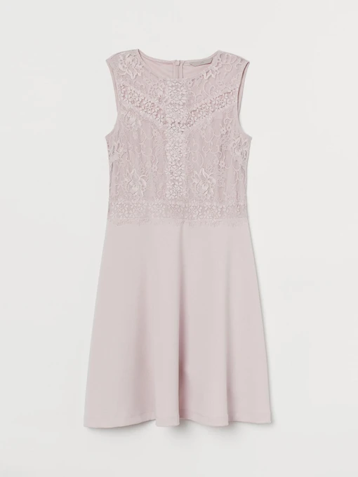 Платья H&M модель 8673651wer_Пудровый Фото