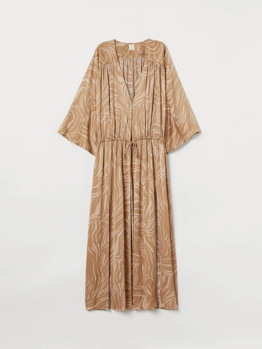 Платья H&M модель 8917281wer_бежевый с узором Фото