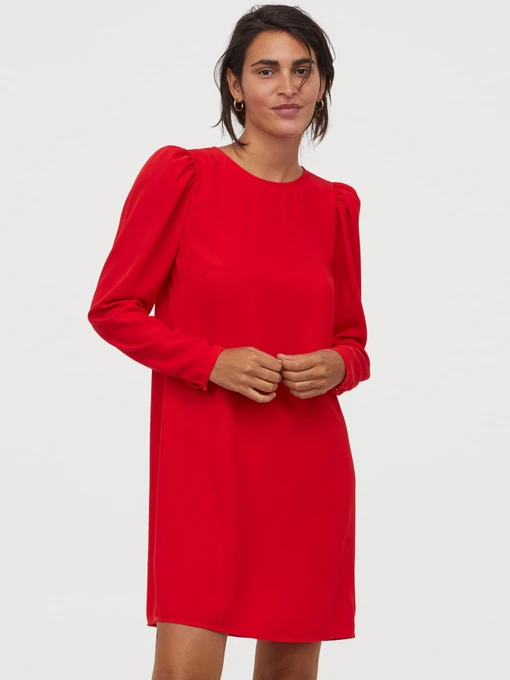 Платья H&M модель 9156252sm_ярко-красный Фото