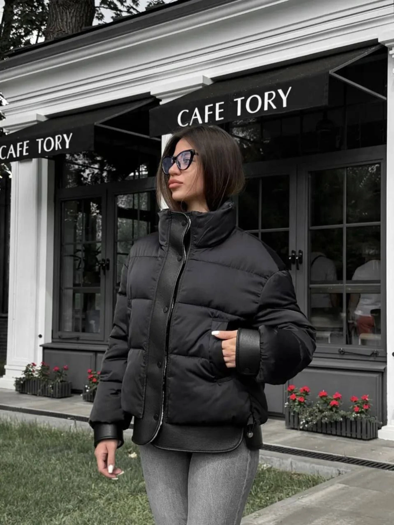 Куртки и дубленки D&V couture модель DV-0010-BLCK Фото