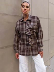 Рубашки Jadone Fashion модель Sorochka_Siut_shokolad Фото