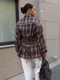Рубашки Jadone Fashion модель Sorochka_Siut_shokolad Фото