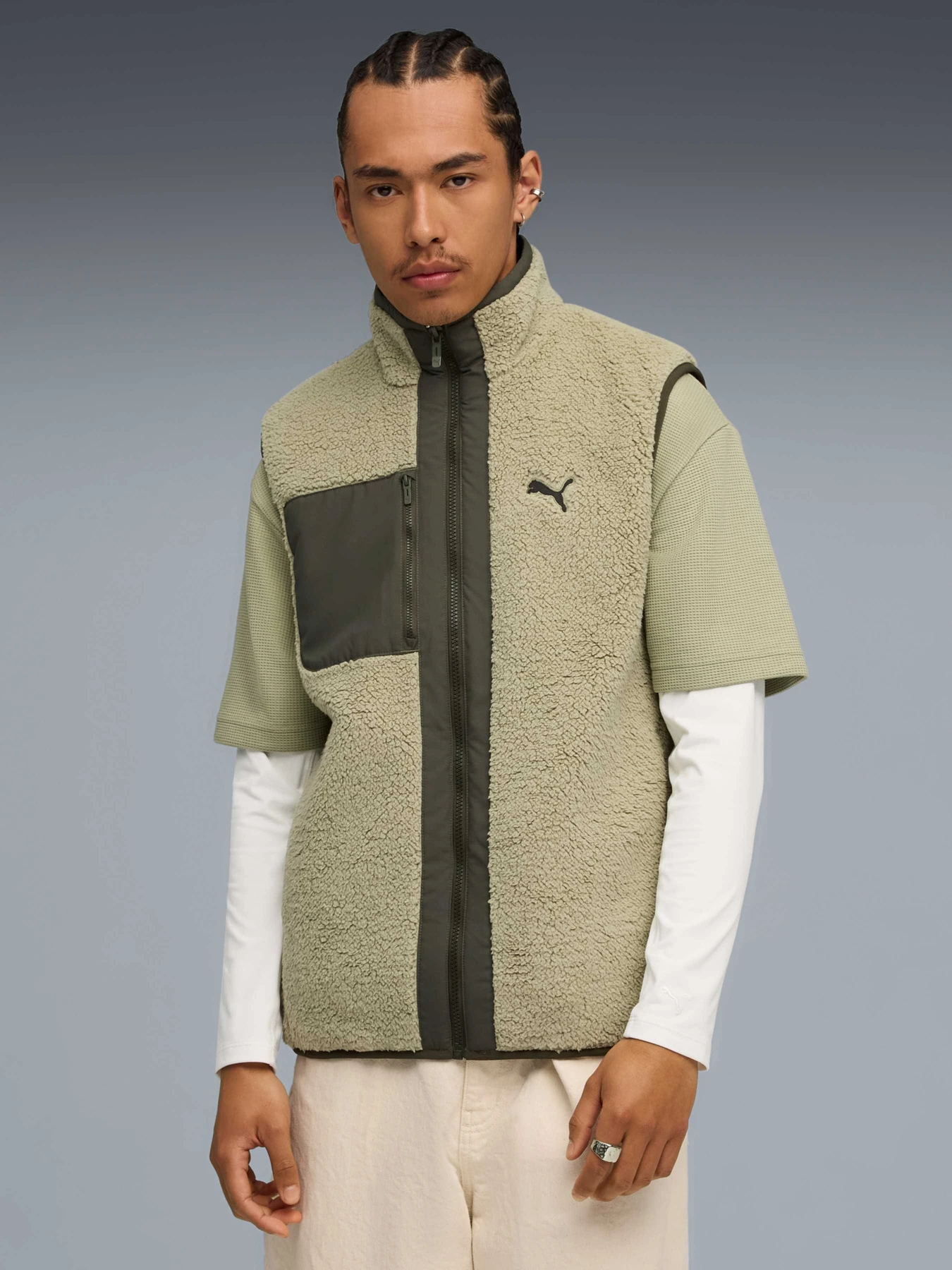 Куртки та дублянки PUMA Reversible Sherpa Vest модель 688372 Фото