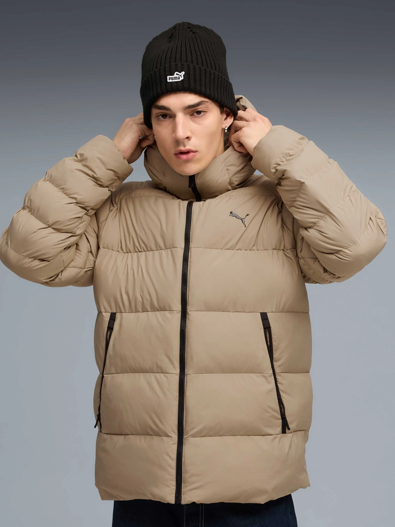 Куртки и дубленки PUMA Mono Hooded Jacket модель 688367 Фото