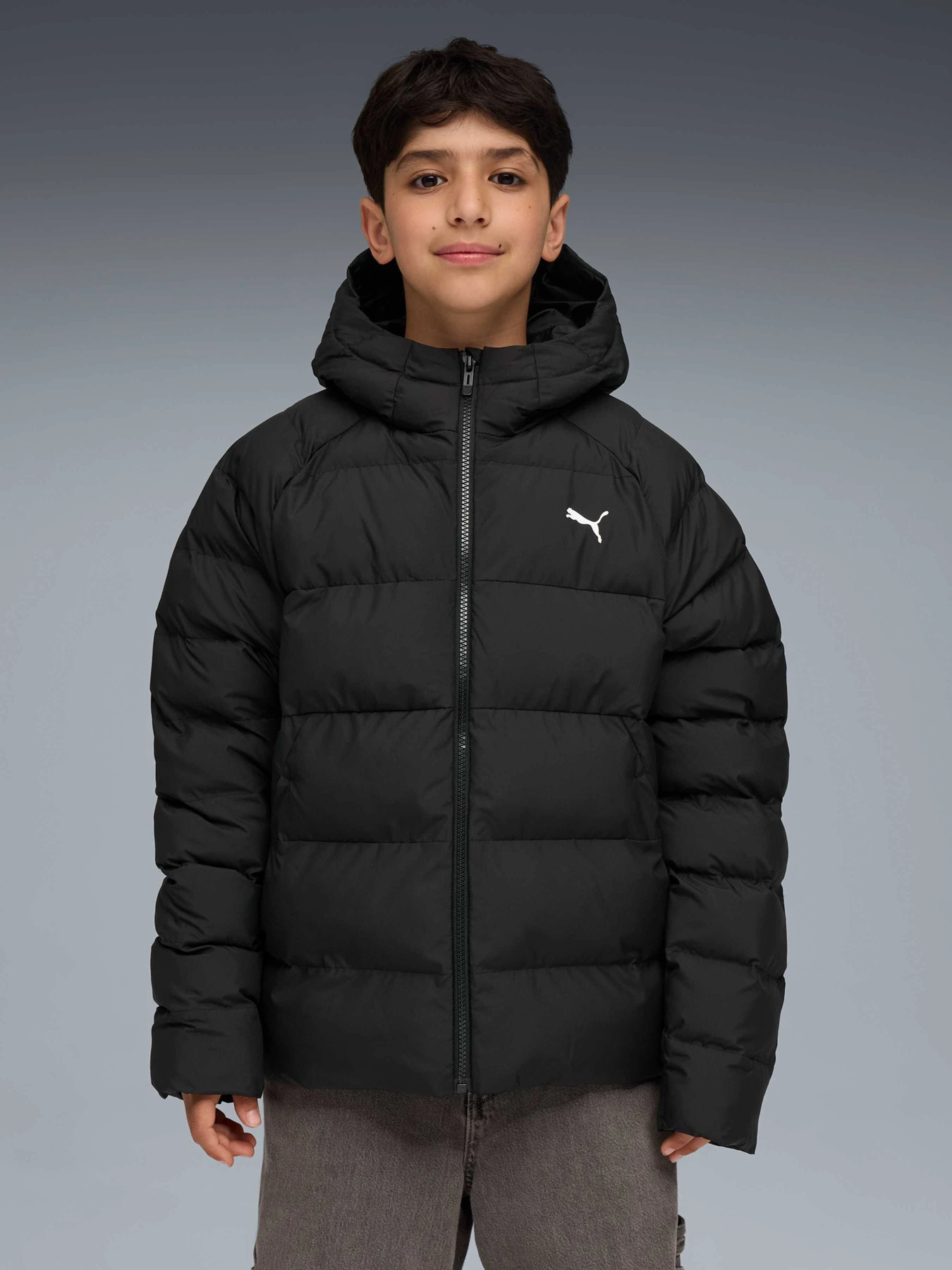 Куртки и дубленки PUMA Synthetic Hooded Puffer Jckt модель 688404 Куртки и дубленки PUMA Synthetic Hooded Puffer Jckt модель 688404 Фото
