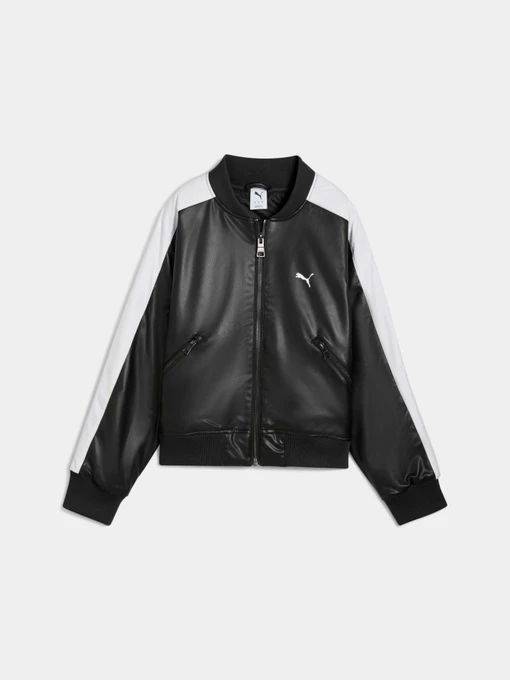 Куртки та дублянки PUMA T7 Pleather Bomber модель 633479 Фото