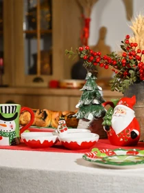 Менажниця "Різдво" MBM HOME модель KP-83 RED/WHITE Фото