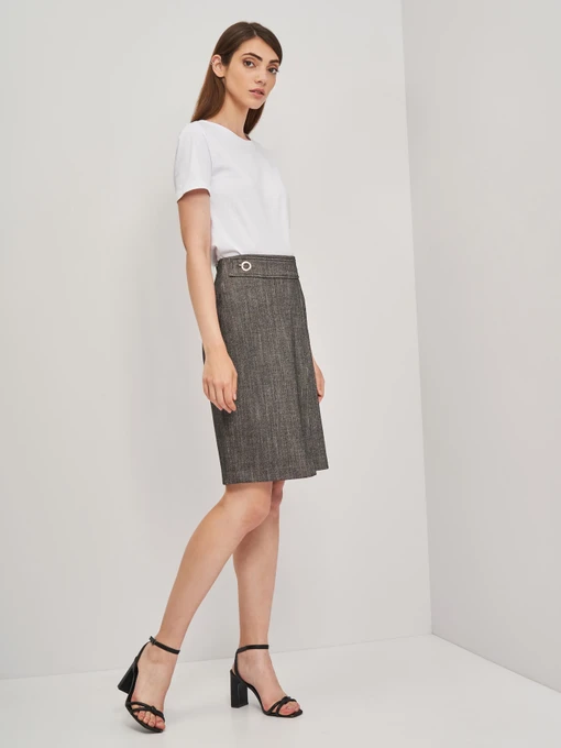 Юбки H&M модель 7784760sm_черно-белый узор Фото