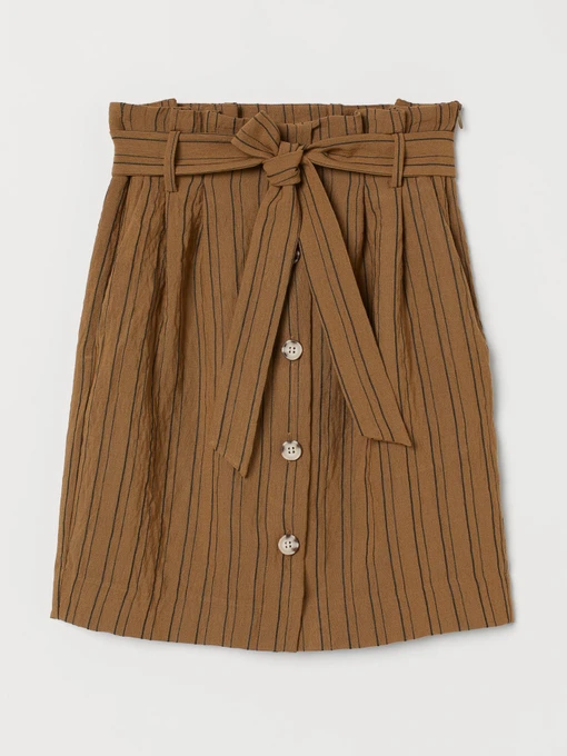 Юбки H&M модель 7154749sm_коричневый в полоску Фото