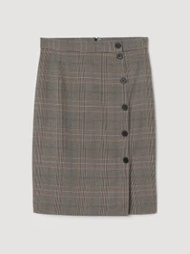 Юбки H&M модель 6557100sm_серо-бежевый в клетку Фото