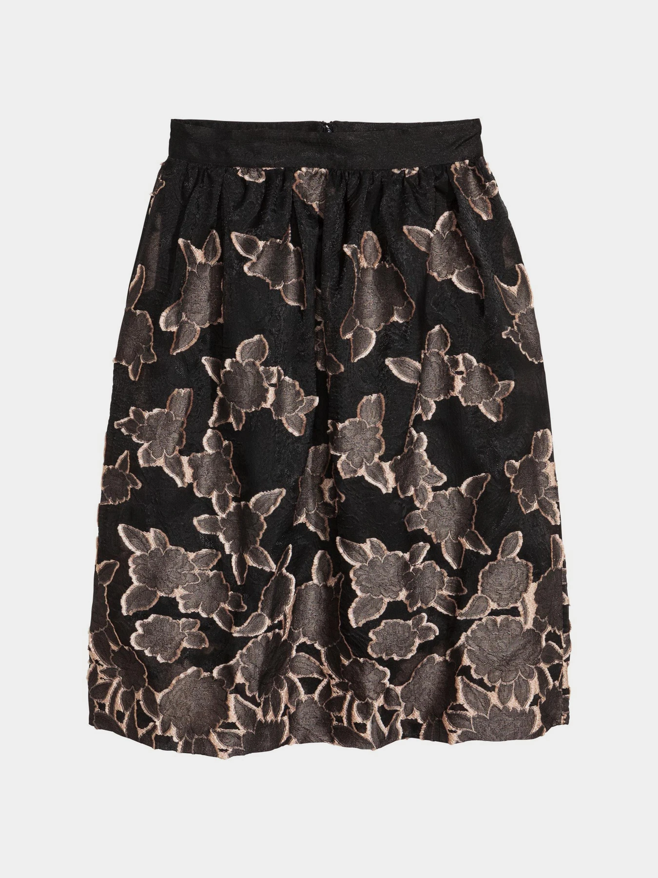 Юбки H&M модель 5631566sm_черный цветы Фото