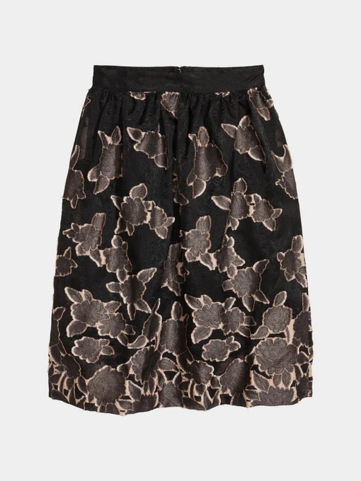 Юбки H&M модель 5631566sm_черный цветы Фото