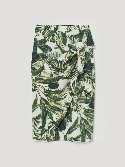 Юбки H&M модель 7342829bar_бело зеленый Фото