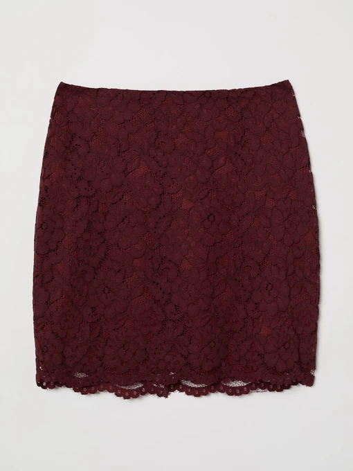 Юбки H&M модель 6796068dlog_Бордовый Фото