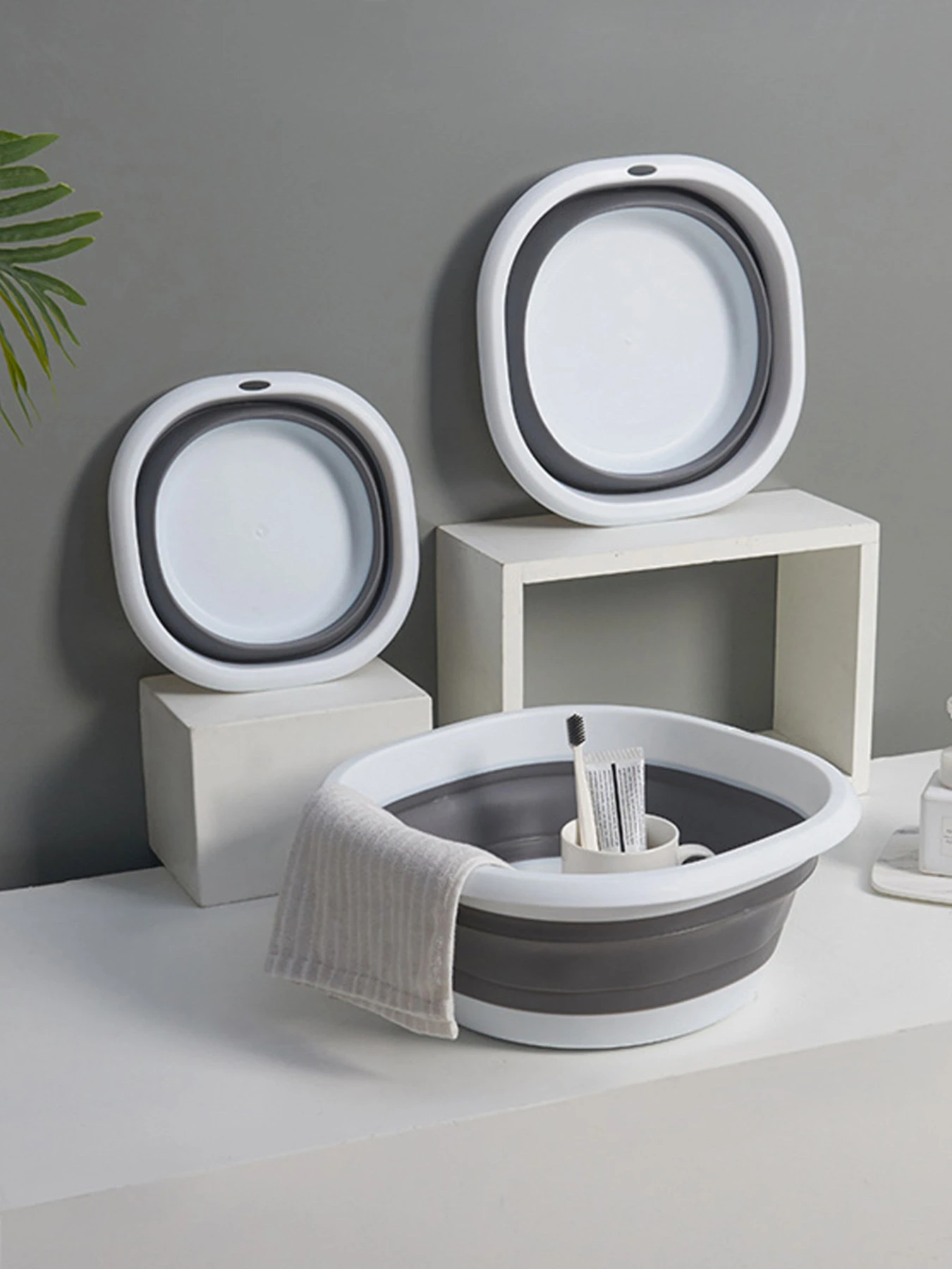 Тазик складной MBM HOME модель KP-76 WHITE/GRAY Тазик складной MBM HOME модель KP-76 WHITE/GRAY Фото