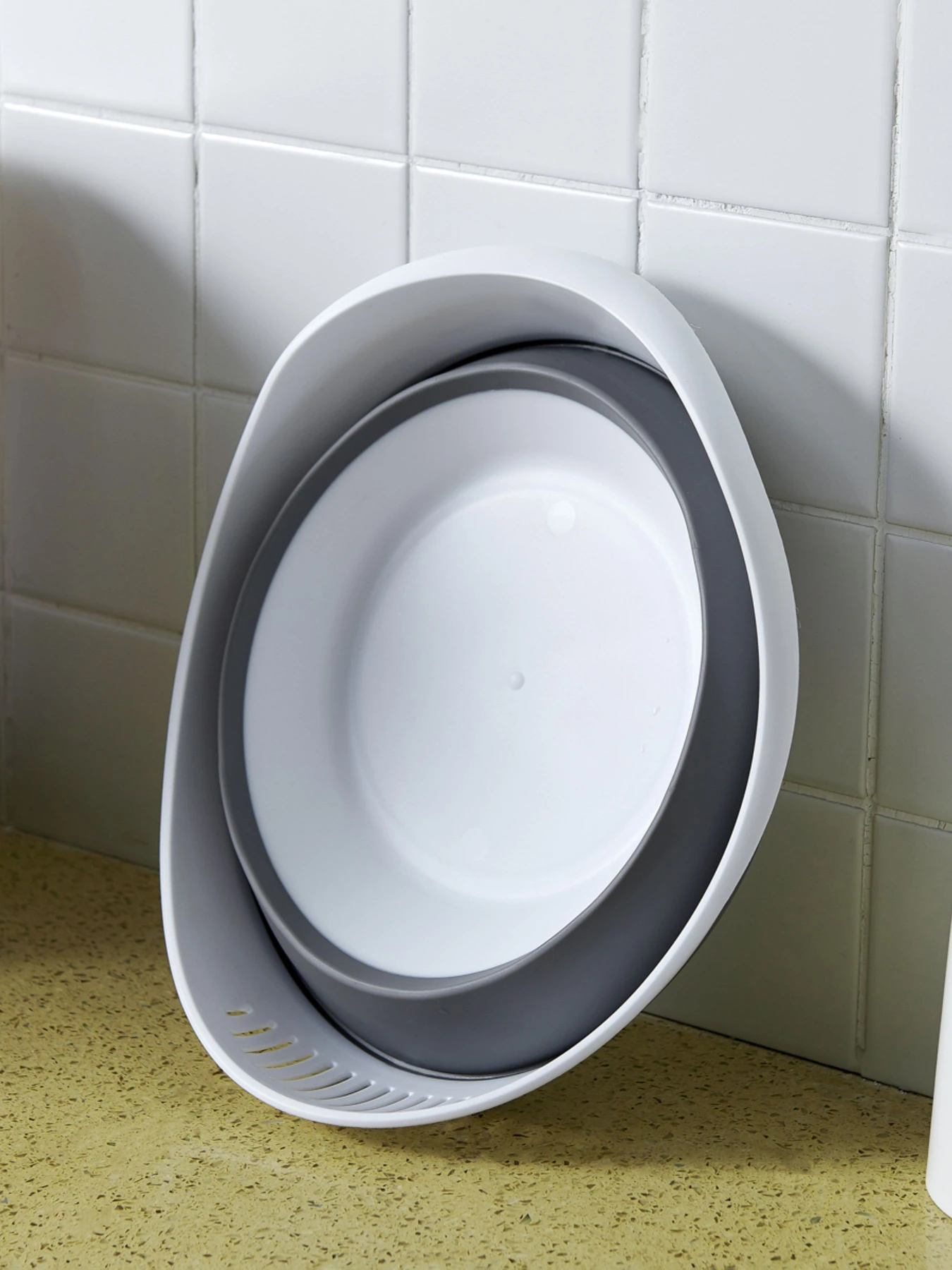 Дуршлаг складной MBM HOME модель KP-78 WHITE/GRAY Фото