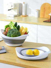 Дуршлаг складной MBM HOME модель KP-78 WHITE/GRAY Фото