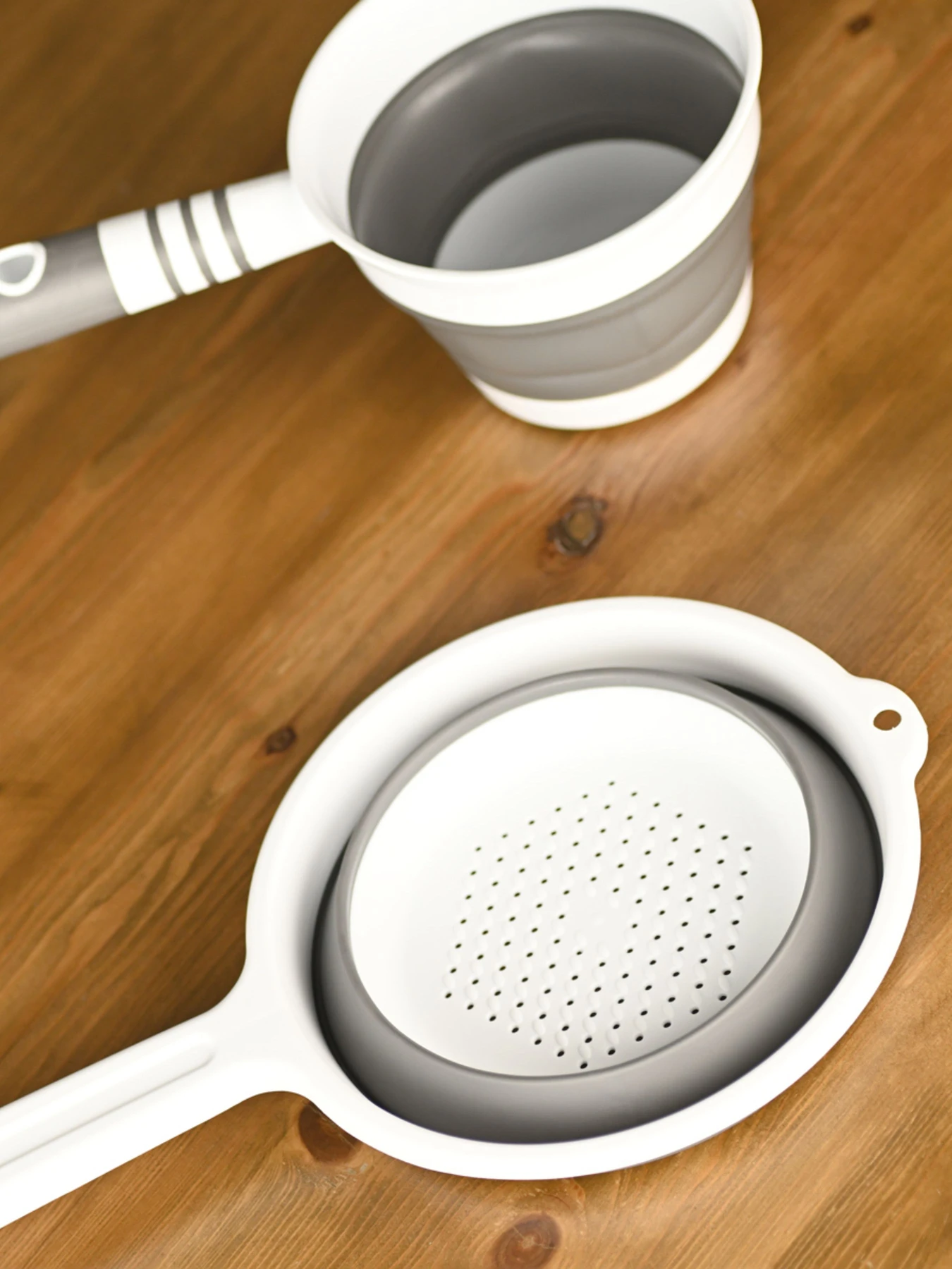 Друшляк складаний з ручкою MBM HOME модель KP-79 WHITE/GRAY Друшляк складаний з ручкою MBM HOME модель KP-79 WHITE/GRAY Фото