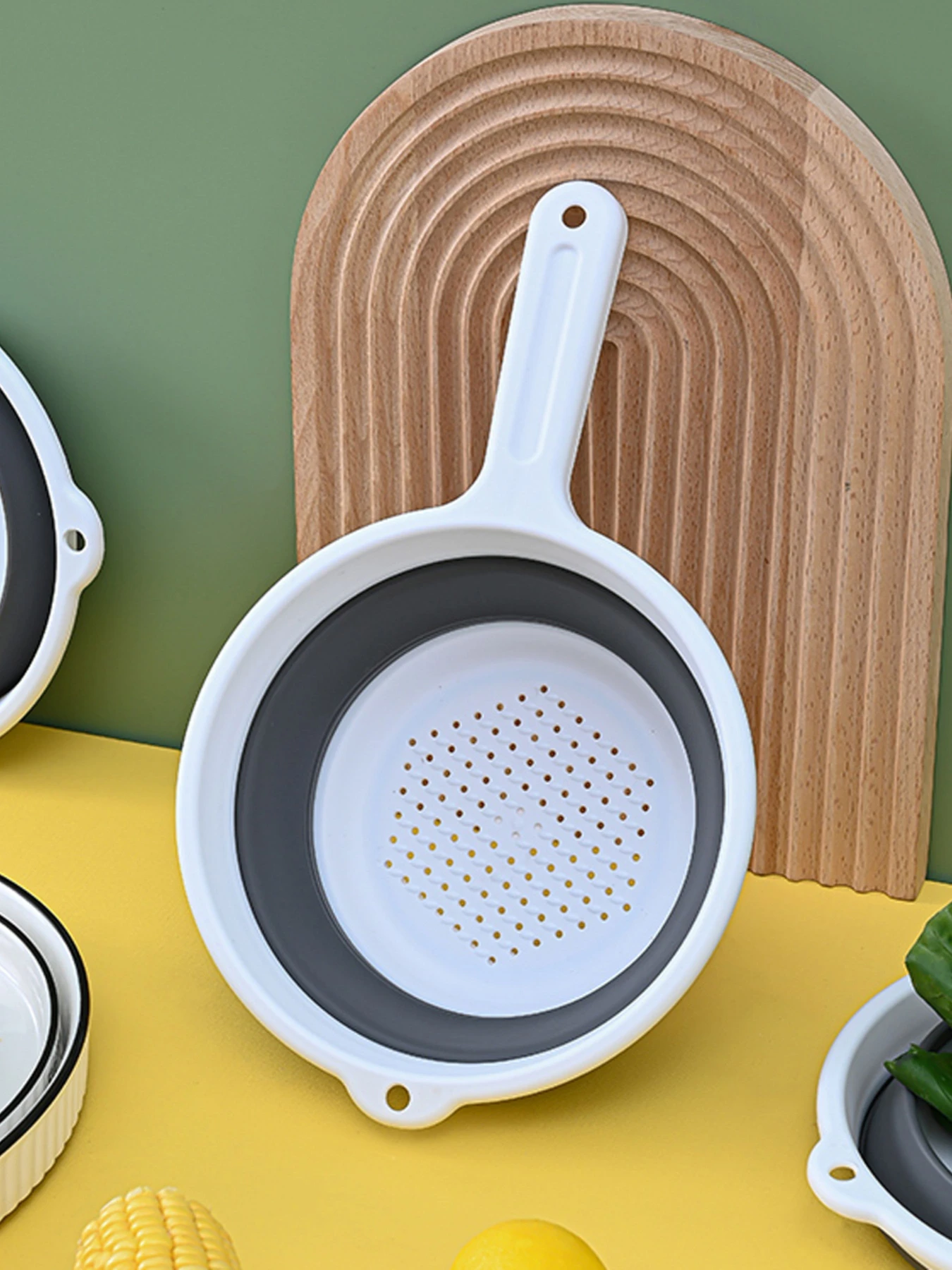 Друшляк складаний з ручкою MBM HOME модель KP-79 WHITE/GRAY Друшляк складаний з ручкою MBM HOME модель KP-79 WHITE/GRAY Фото