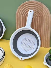 Друшляк складаний з ручкою MBM HOME модель KP-79 WHITE/GRAY Фото