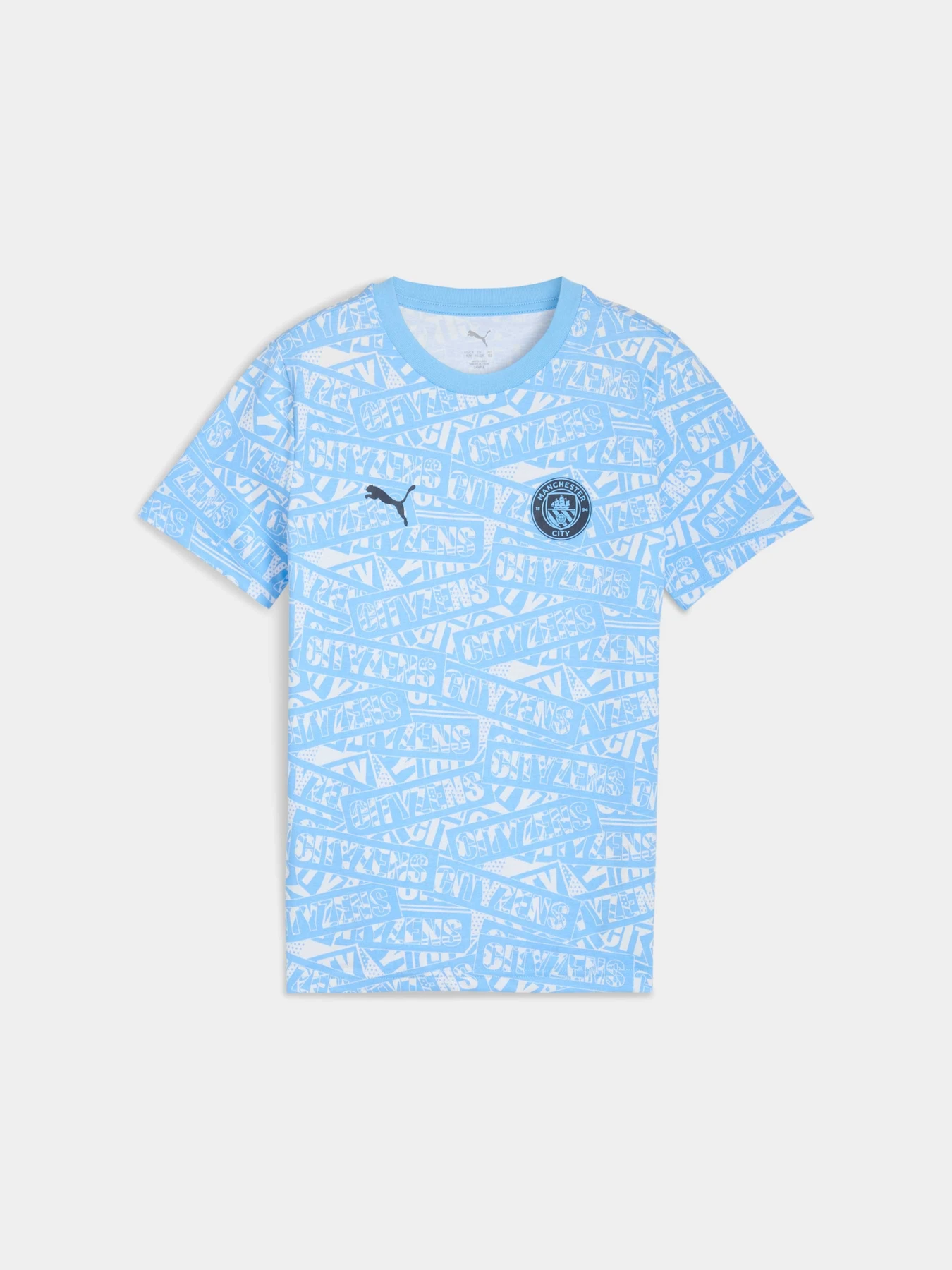 Футболки и поло PUMA Mcfc Ftblculture Tee Aop Jr модель 782675 Футболки и поло PUMA Mcfc Ftblculture Tee Aop Jr модель 782675 Фото
