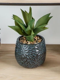 Искусственное растение в горшке MBM HOME модель DH-FLOWERS-13 GREEN/BLACK Фото