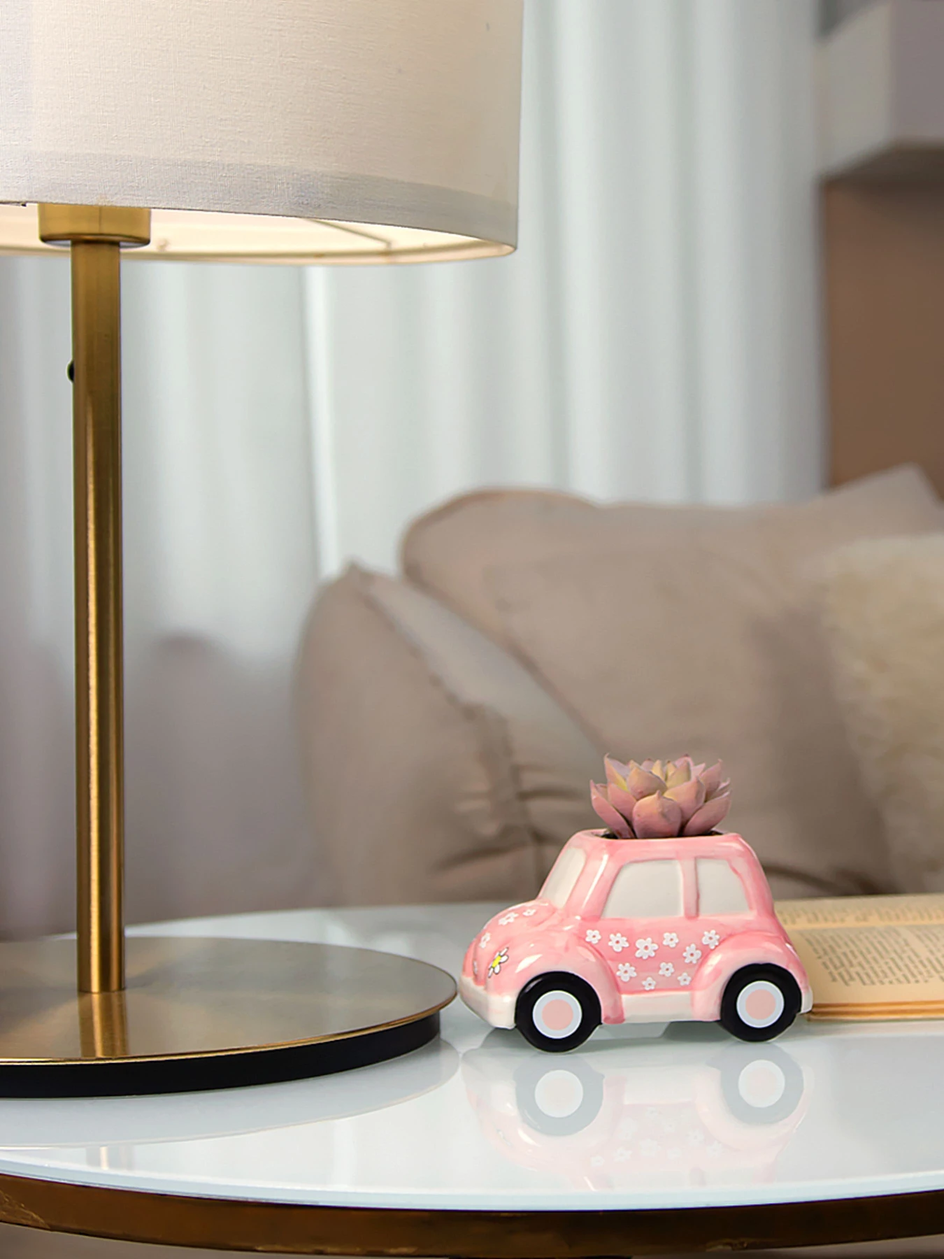 Искусственное растение в горшке "Машинка" MBM HOME модель DH-FLOWERS-23 GREEN/PINK Искусственное растение в горшке "Машинка" MBM HOME модель DH-FLOWERS-23 GREEN/PINK Фото