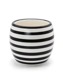 Горщик-кашпо для рослин чорно-білий MBM HOME модель DH-FLOWERS-27 WHITE/BLACK Фото